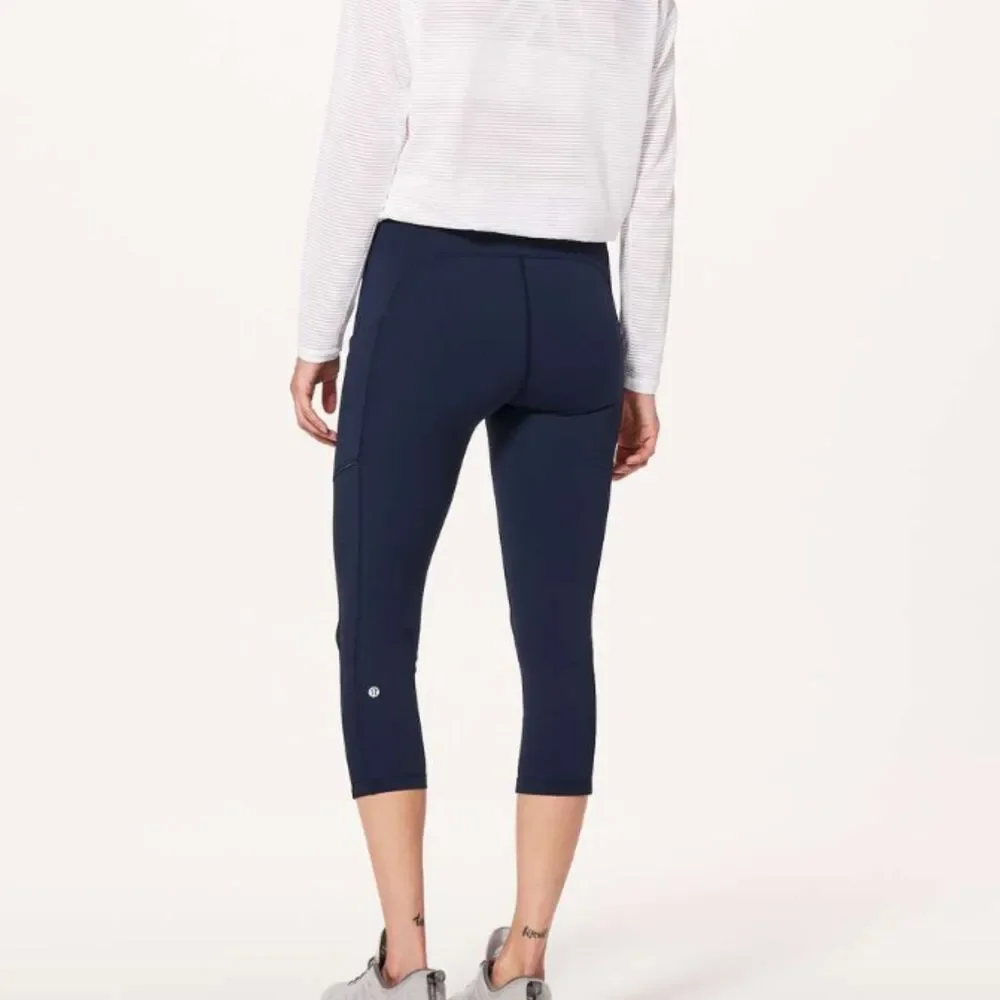 Women Lululemon Speed Up Crop Leggings High Rise 21